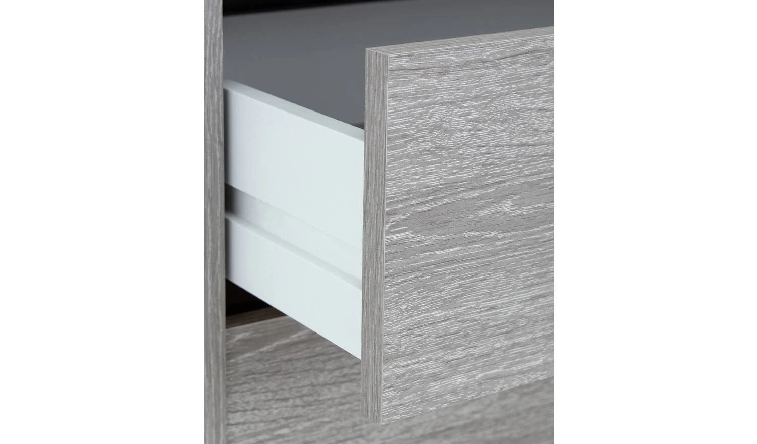 Seville 3 Drawer Chest Grey Oak Effect Easy Assembly Home Furniture - Image 5