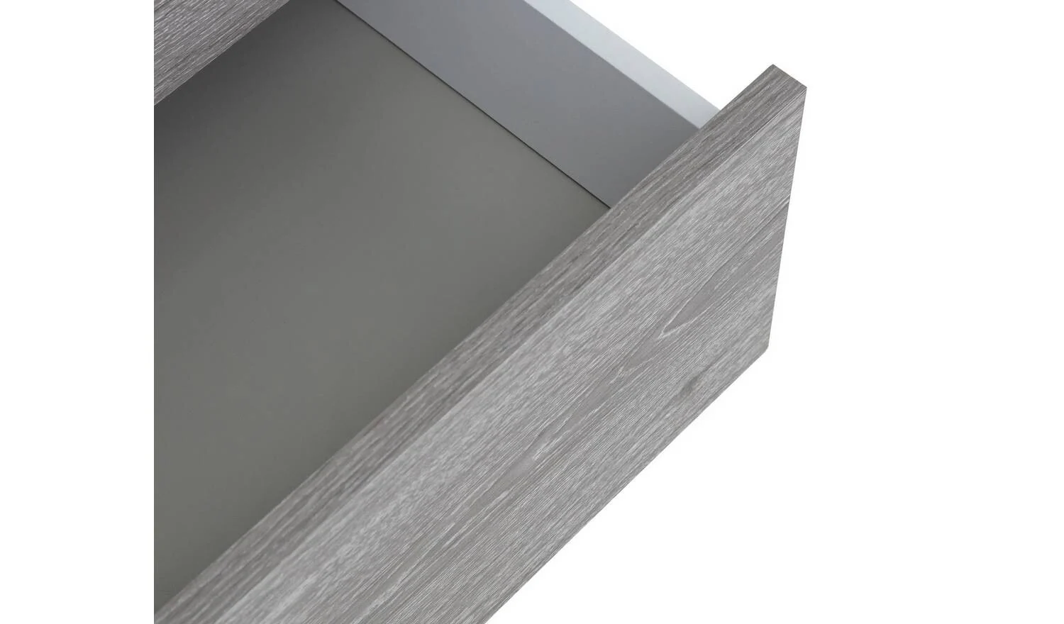 Seville 3 Drawer Chest Grey Oak Effect Easy Assembly Home Furniture - Image 6