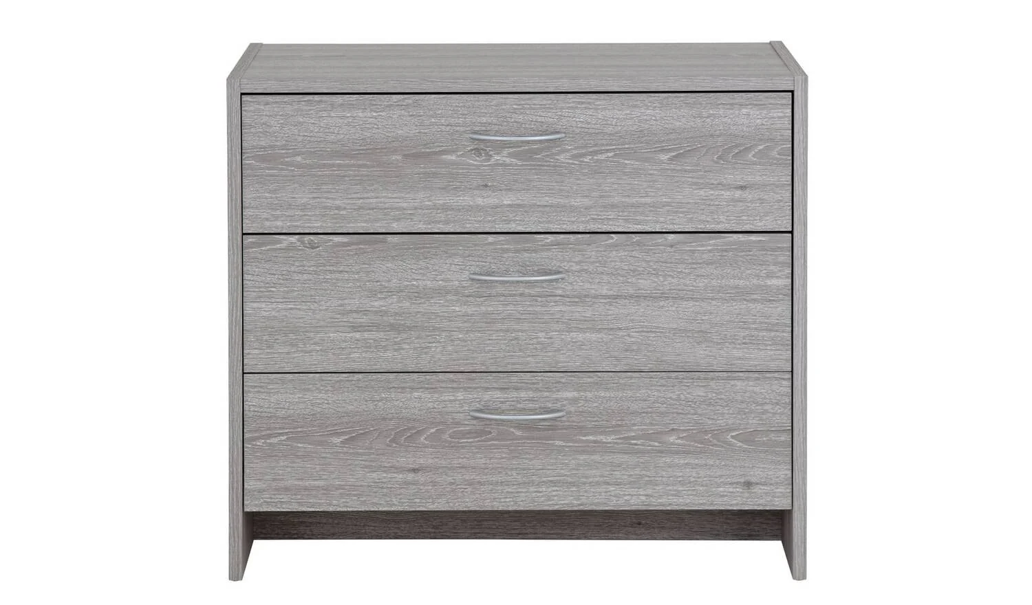 Seville 3 Drawer Chest Grey Oak Effect Easy Assembly Home Furniture - Image 8