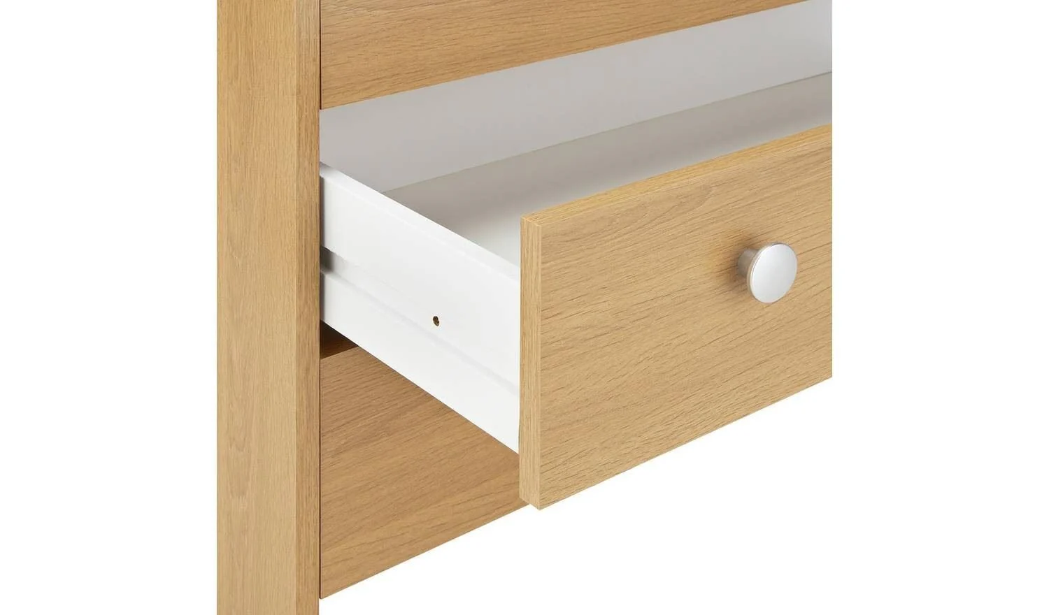 Seville 5 Drawer Chest Oak Effect For Bedroom Hallway Living Room Storage - Image 3