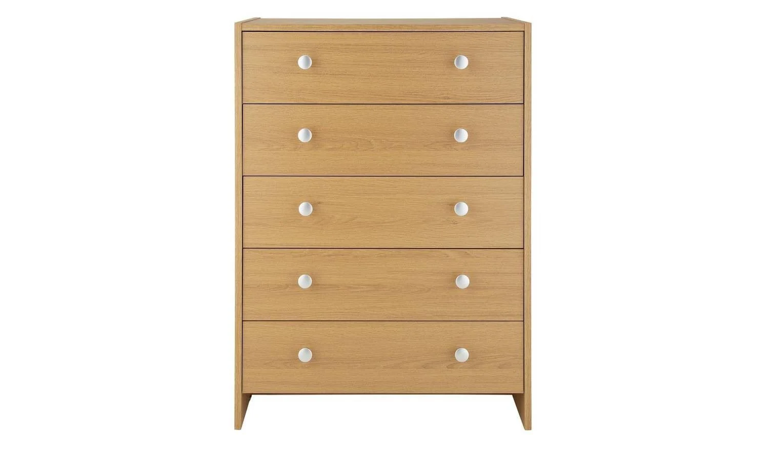 Seville 5 Drawer Chest Oak Effect For Bedroom Hallway Living Room Storage - Image 7