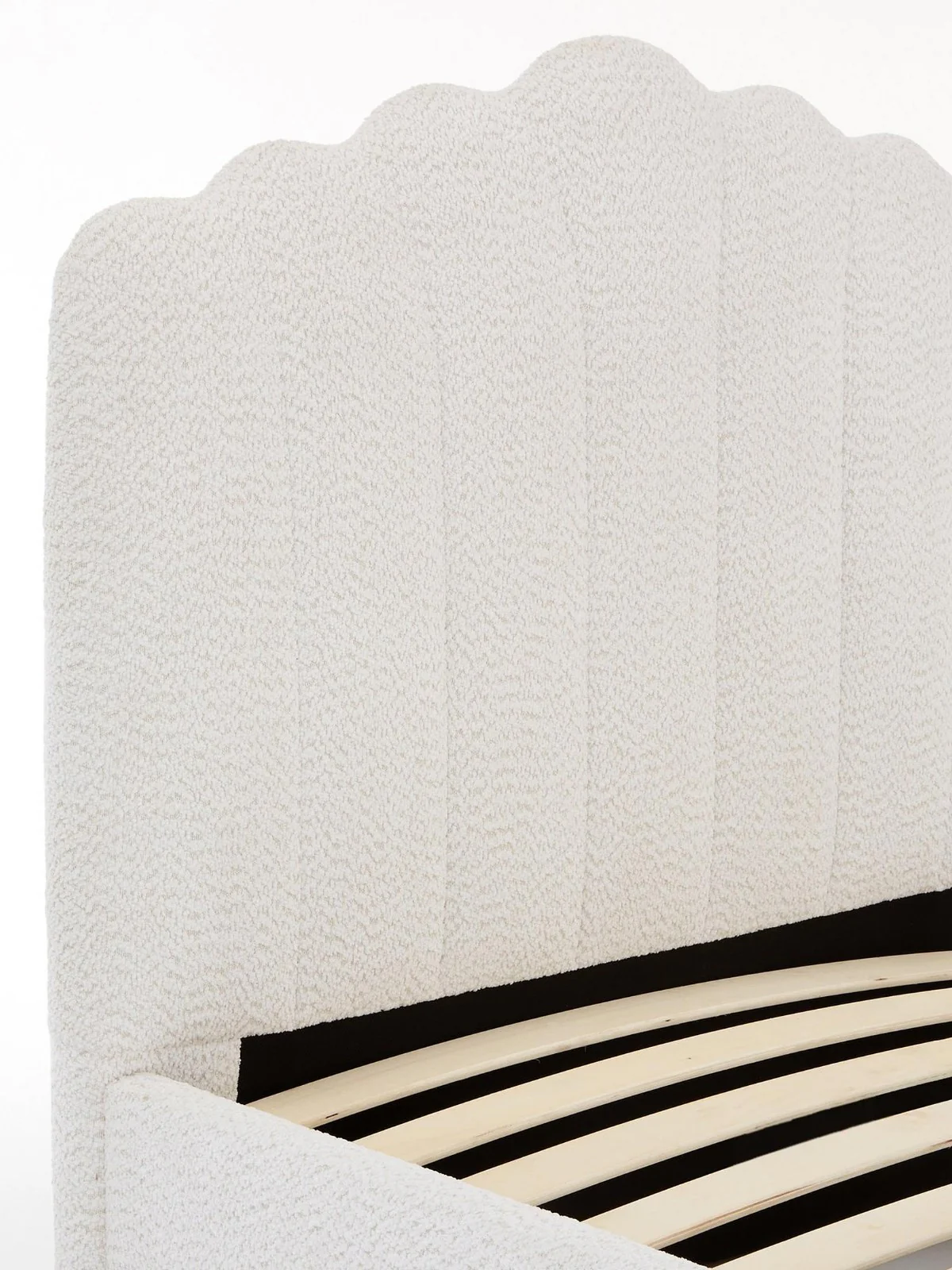 Shelly Boucle Kids Single Bed Natural | Soft Headboard | Sprung Slats - Image 4