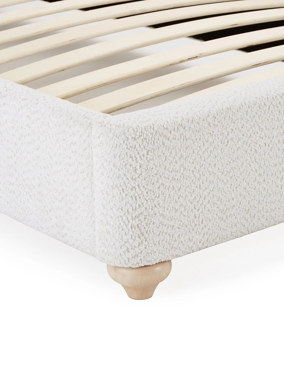Shelly Boucle Kids Single Bed Natural | Soft Headboard | Sprung Slats - Image 5
