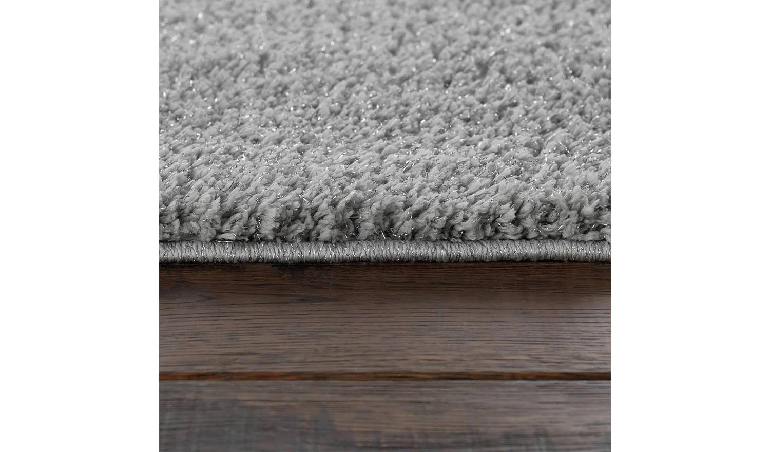 Shimmer Grey Cut Pile Rug 120x170cm Soft Living Room Bedroom Floor - Image 3