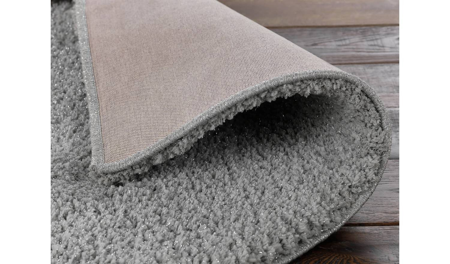 Shimmer Grey Cut Pile Rug 120x170cm Soft Living Room Bedroom Floor - Image 4