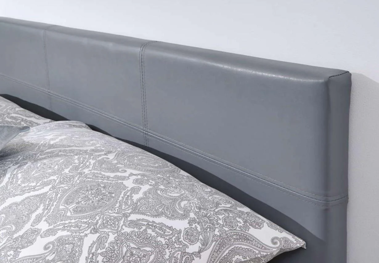 Side Lift Ottoman Small Double 120cm Grey Storage Bed Frame - Image 6