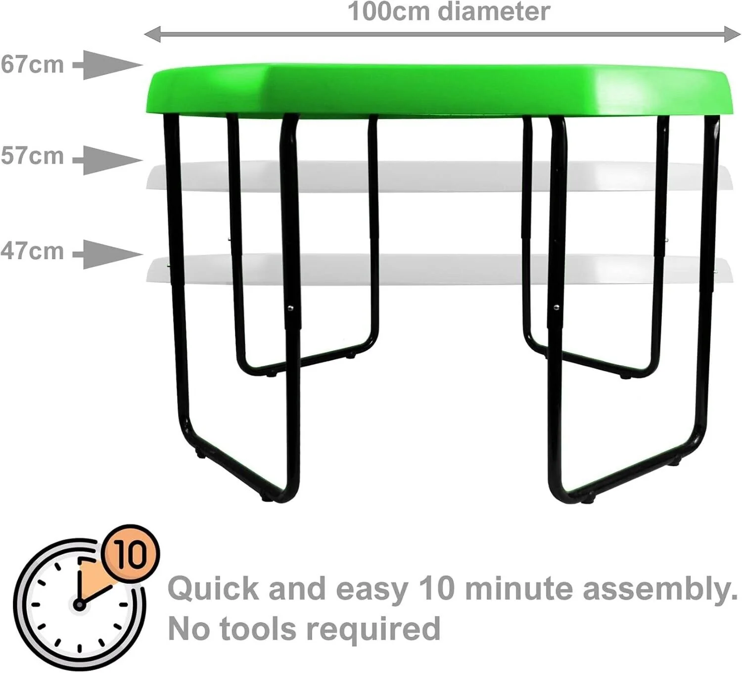 simpa Children's Large 100cm Plastic Sand & Water Pit Toys Mixing Play Green - Image 2