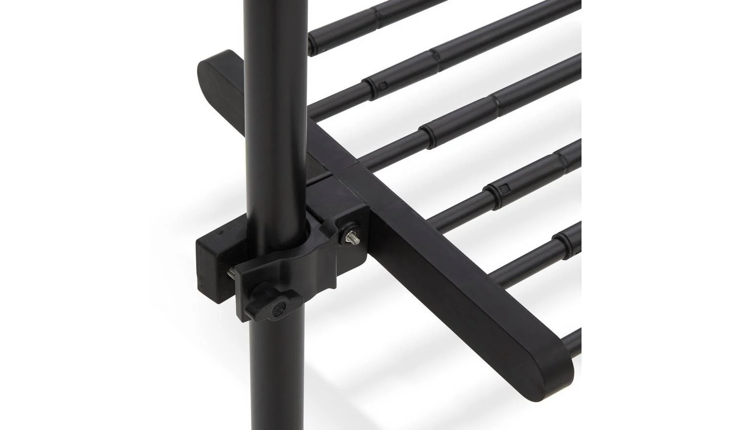 Single Adjustable Ceiling Rail Black Steel Construction Durable - Image 5