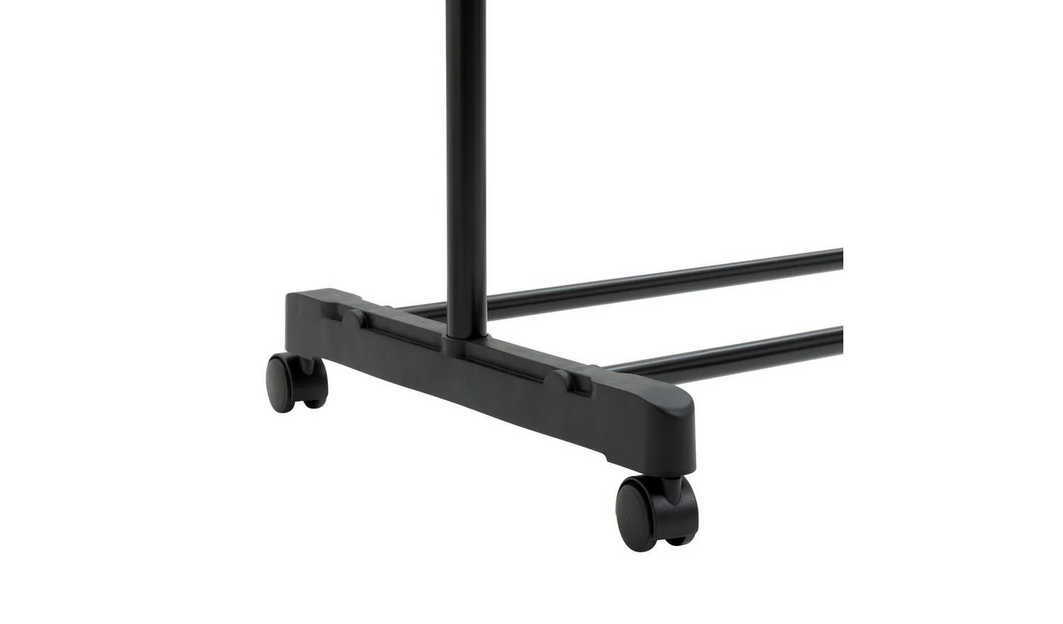 Single Clothes Rail Black and Chrome Modern Wardrobe Storage Organiser - Image 5