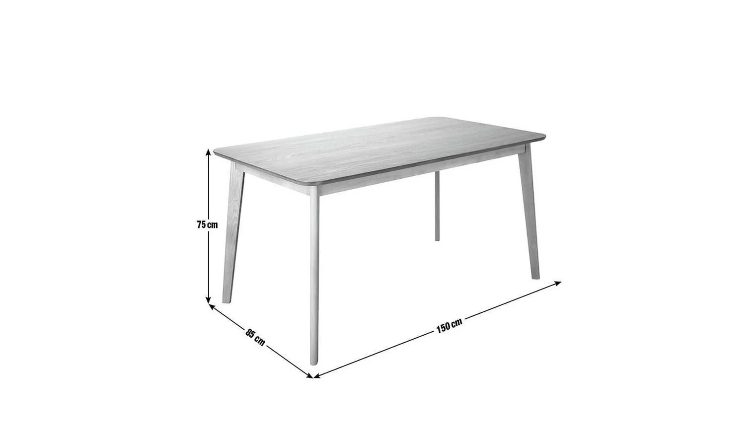 Skandi Oak Veneer 6 Seater Dining Table Modern and Elegant Dining Room Decor - Image 8