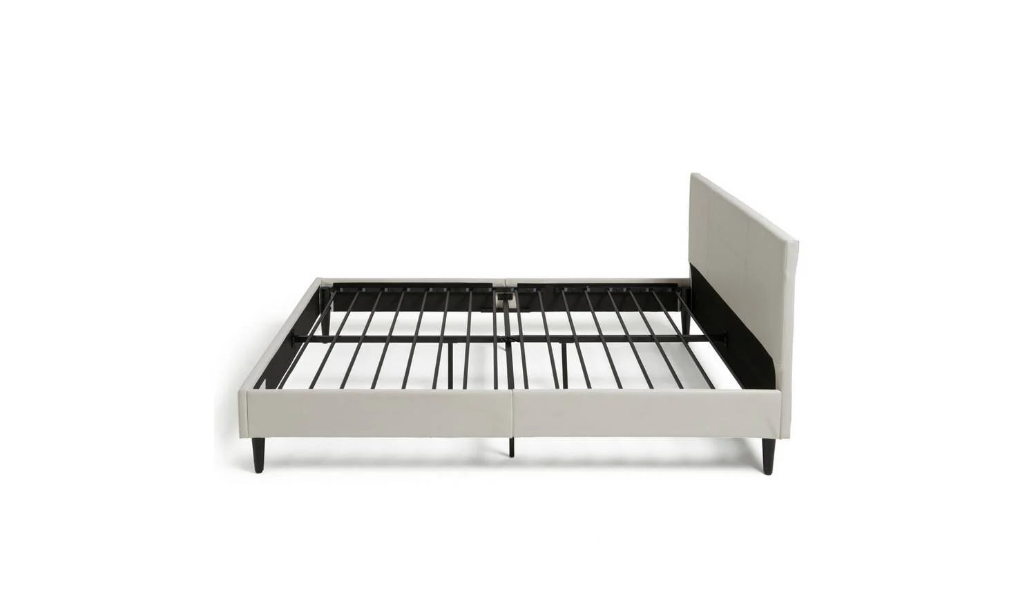 Skylar Double Bed Frame White Modern Bedroom Furniture With Headboard - Image 2