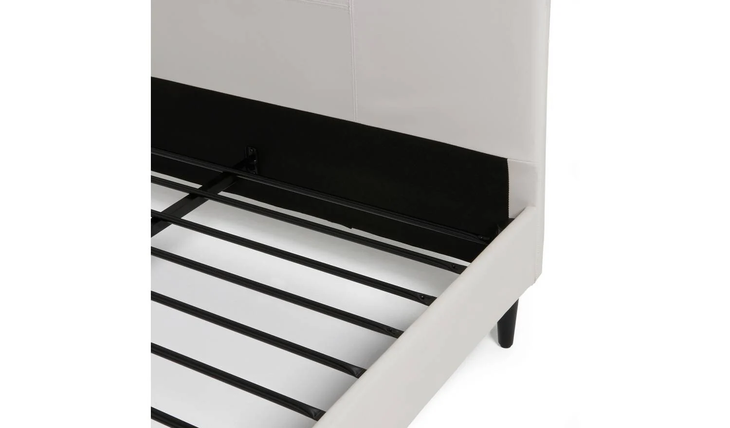 Skylar Double Bed Frame White Modern Bedroom Furniture With Headboard - Image 6