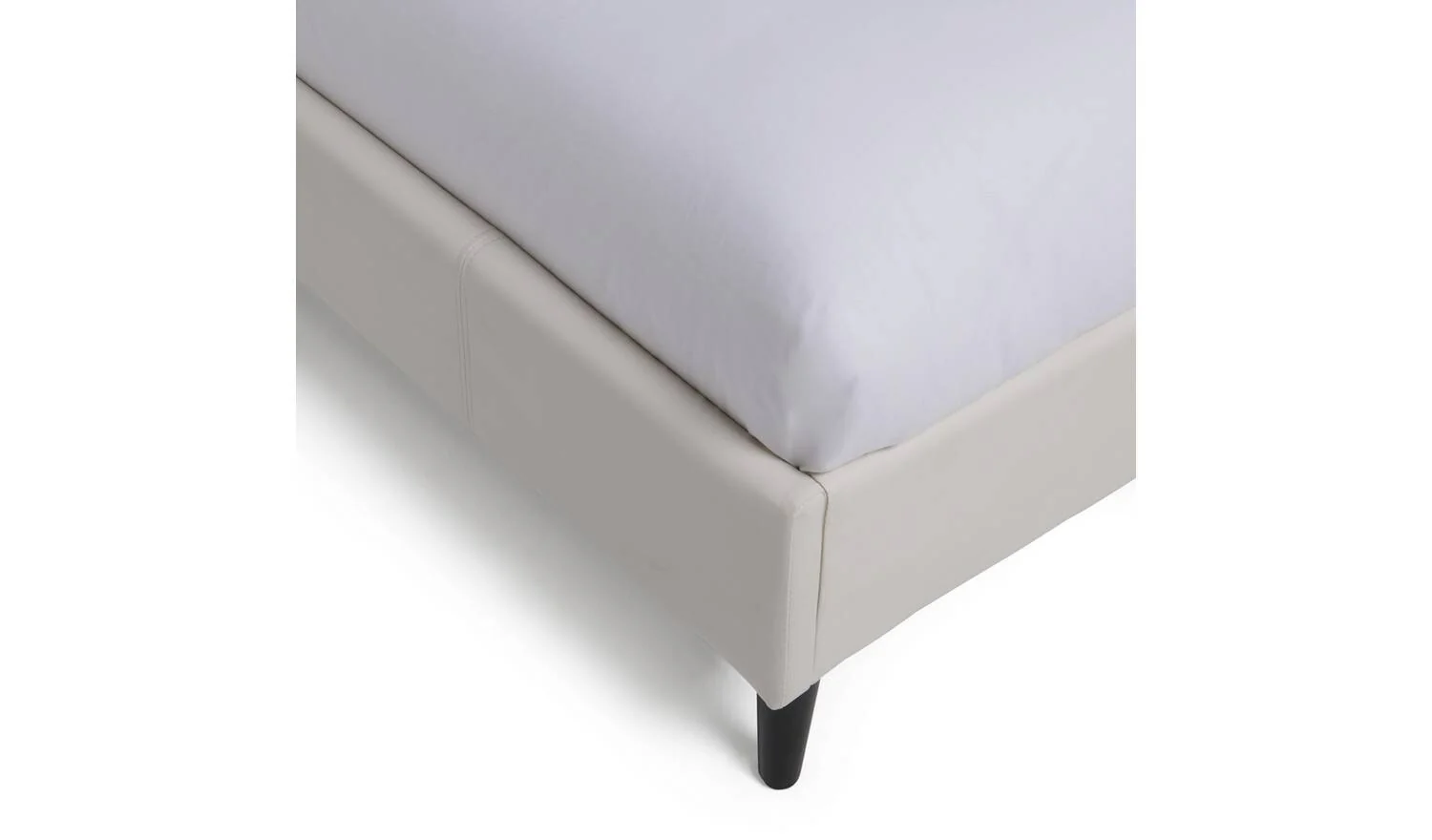 Skylar Double Bed Frame White Modern Bedroom Furniture With Headboard - Image 7