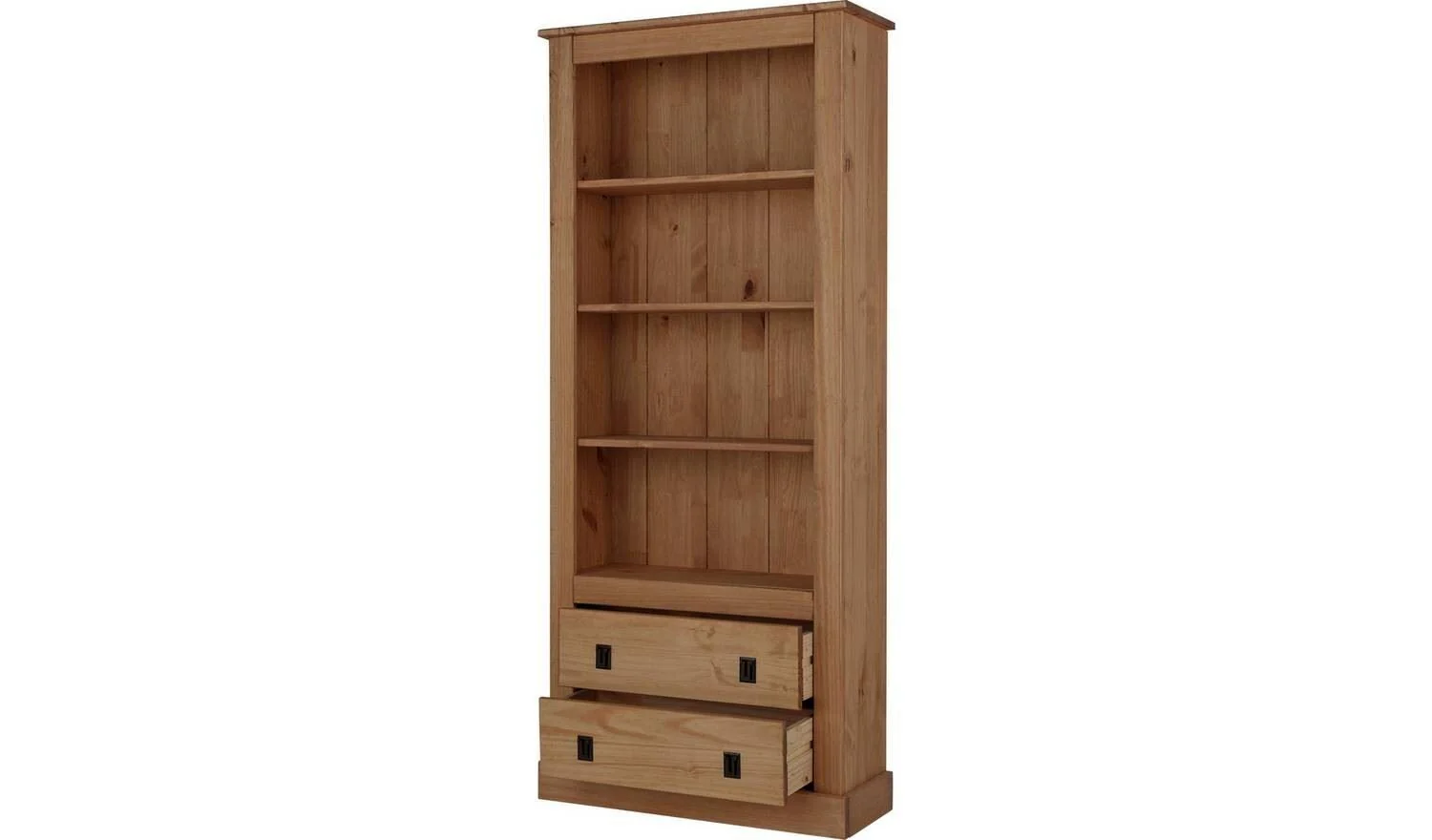 Solid Pine 2 Drawer Bookcase - Image 4