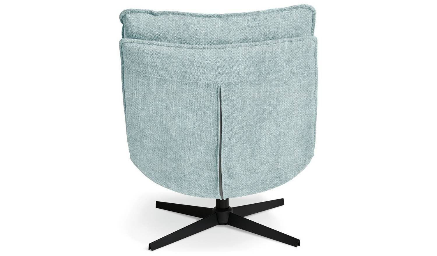 Soloman Fabric Swivel Chair - Blue - Image 5