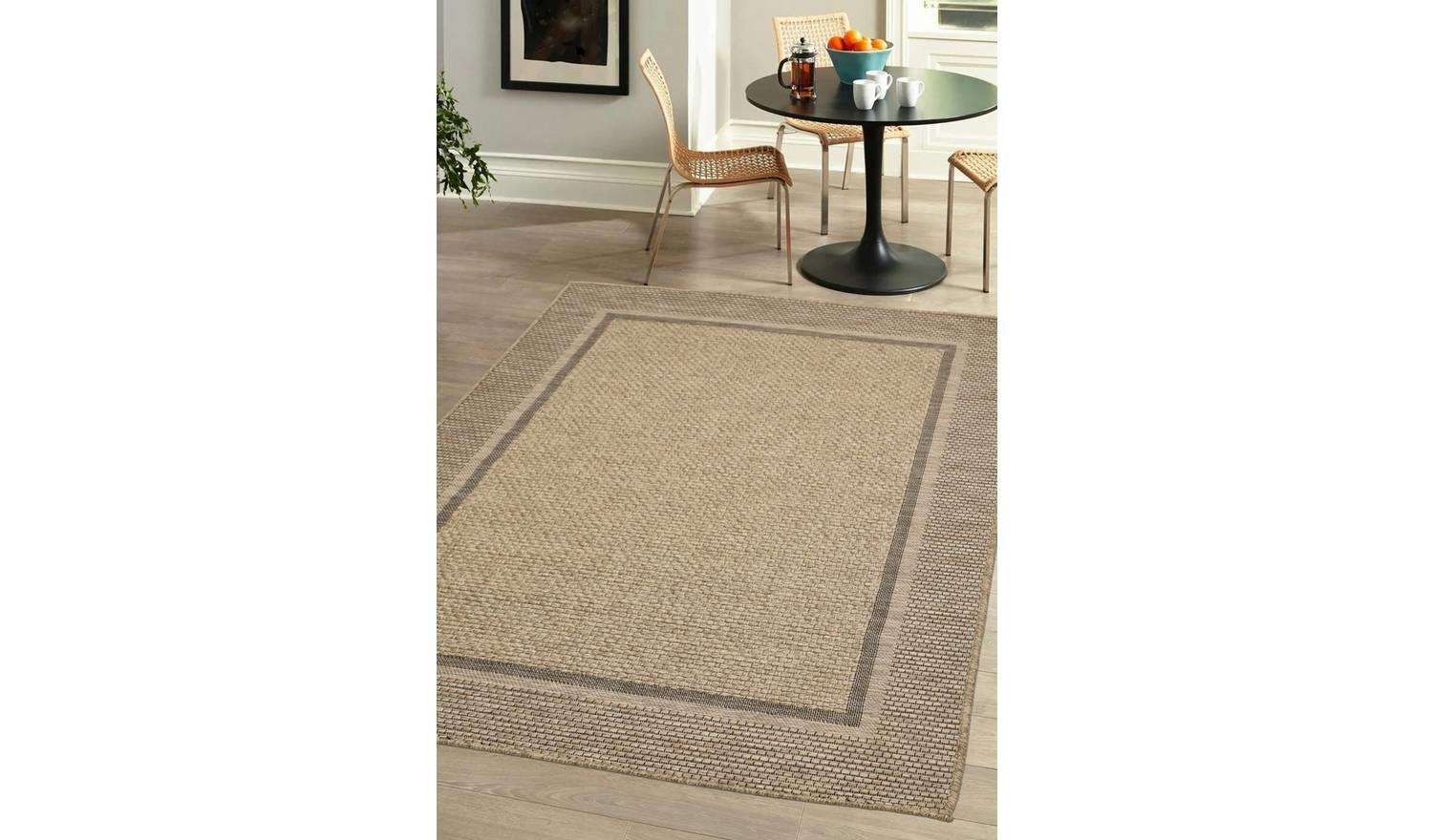 Solstice Latte Indoor Outdoor Rug 120x170cm Home Patio Mat - Image 2