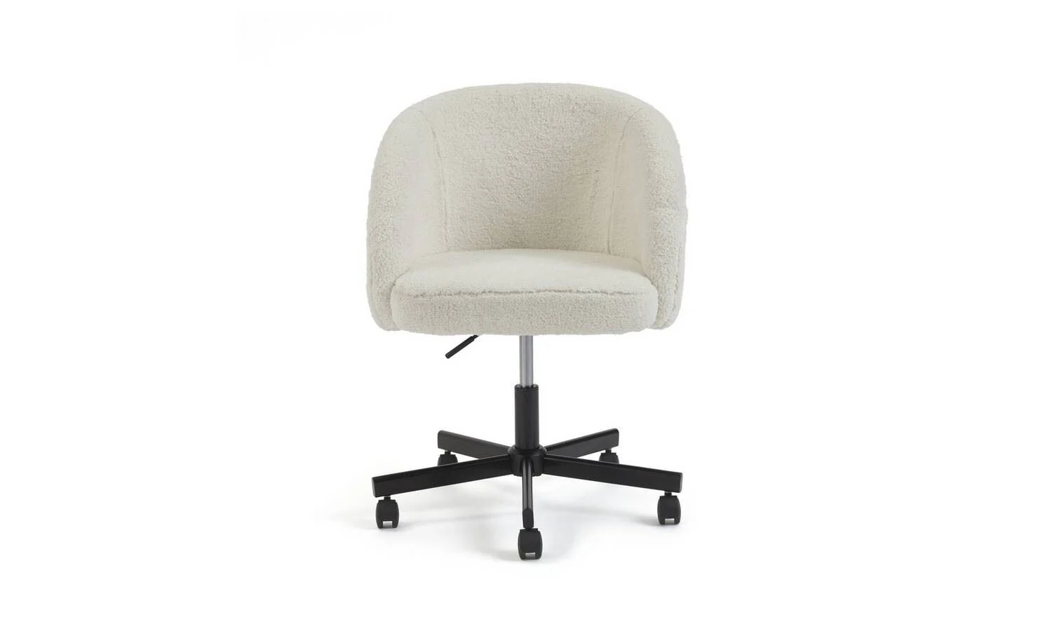 Sonny Fabric Office Chair Black & White Stylish Seating for Home Office - Image 3