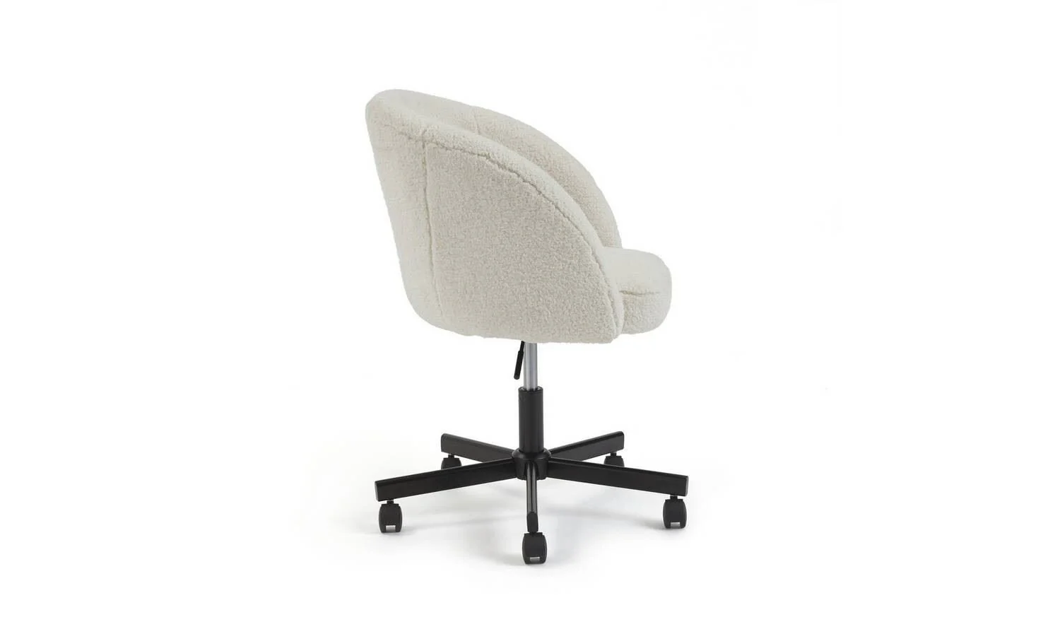 Sonny Fabric Office Chair Black & White Stylish Seating for Home Office - Image 4