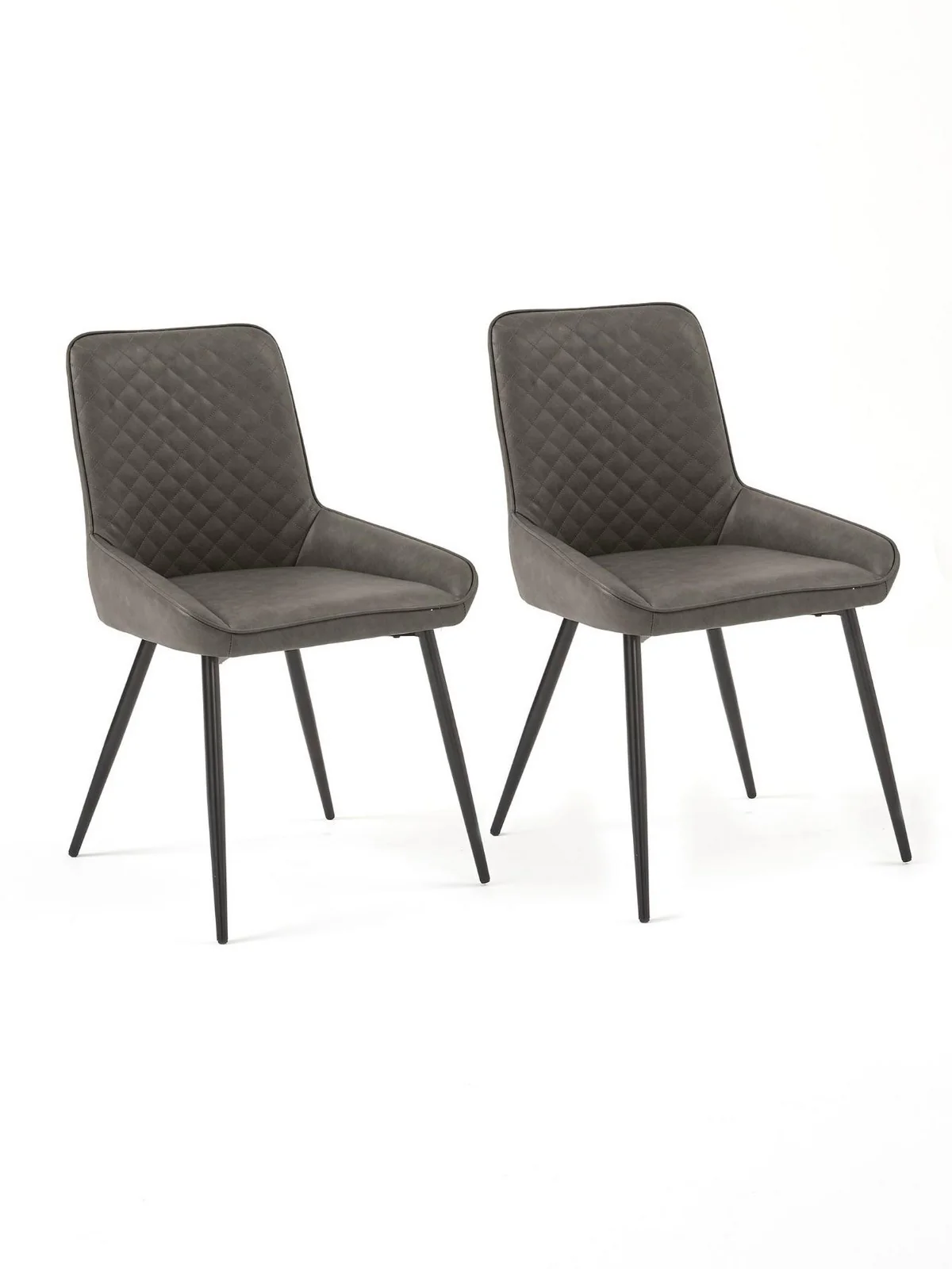 Sorena Pair of Dining Chairs Grey & Black FAST DELIVERY & TOP SELLER UK - Image 3