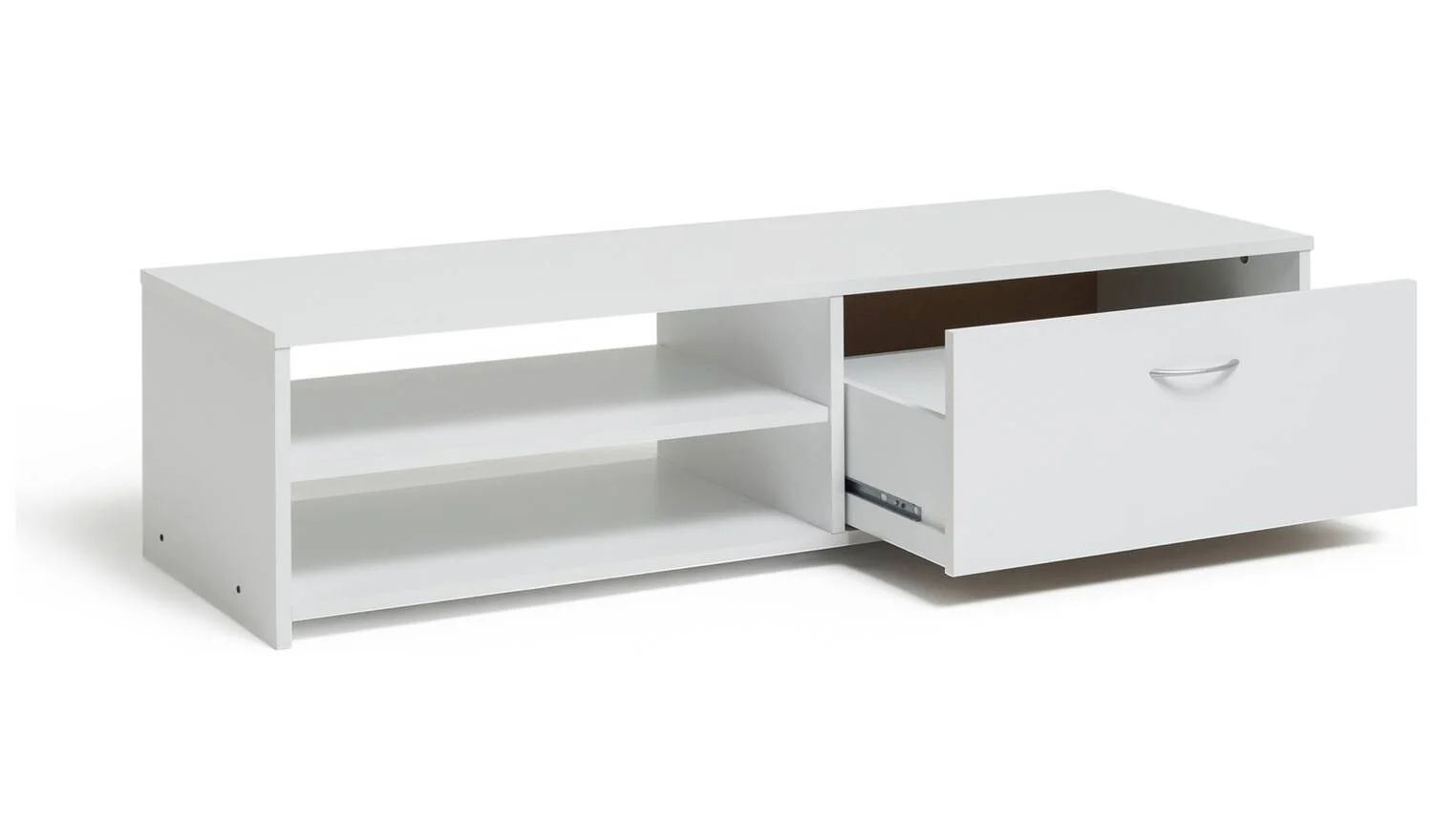 Squares 1 Drawer TV Unit White Modern Media Storage Cabinet Furniture - Image 5