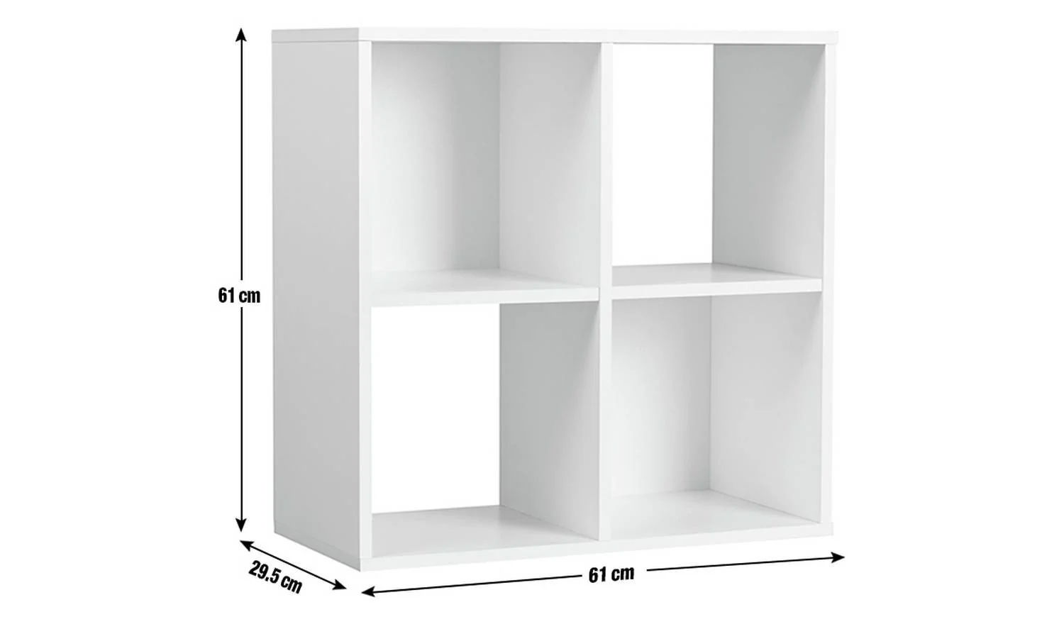Squares 4 Cube Storage Unit Dark Grey Modular Organiser Shelf Furniture - Image 2