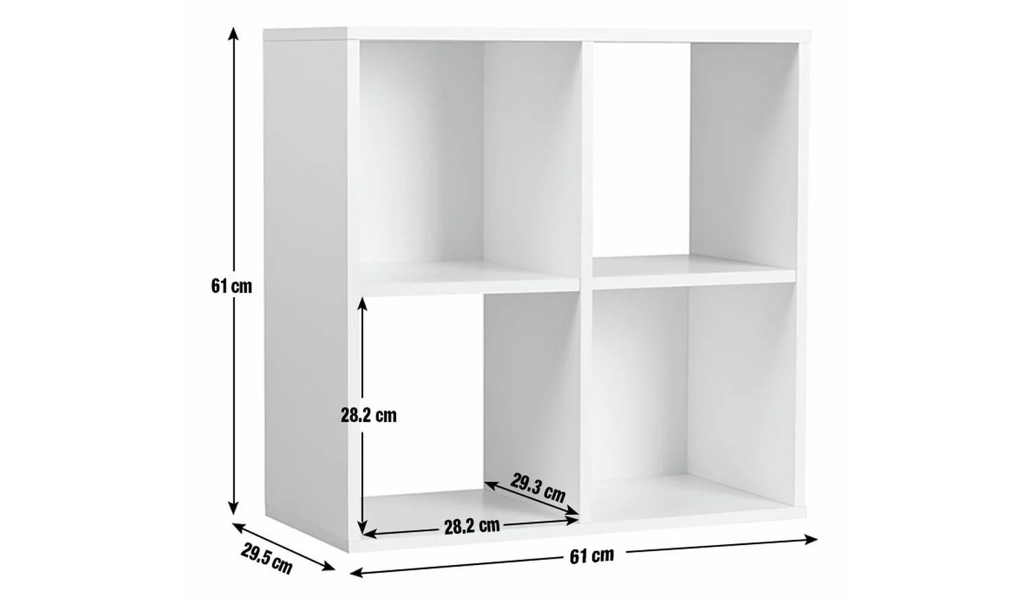 Squares 4 Cube Storage Unit Walnut Modular Organiser Shelf Furniture - Image 2