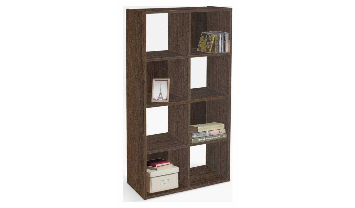 Squares 8 Cube Storage Unit Walnut For Living Room Bedroom - Image 5