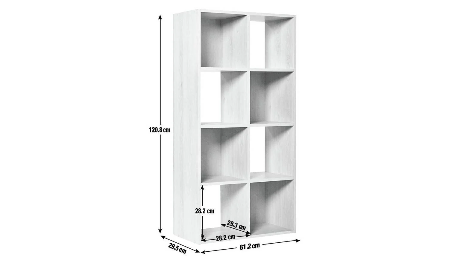 Squares 8 Cube Storage Unit White Modular Organiser Shelf Furniture - Image 2