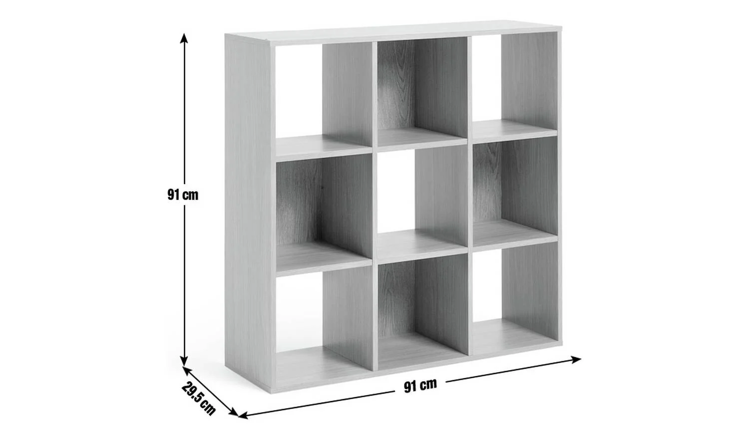 Squares 9 Cube Storage Unit Oak Effect For Living Room Bedroom - Image 2