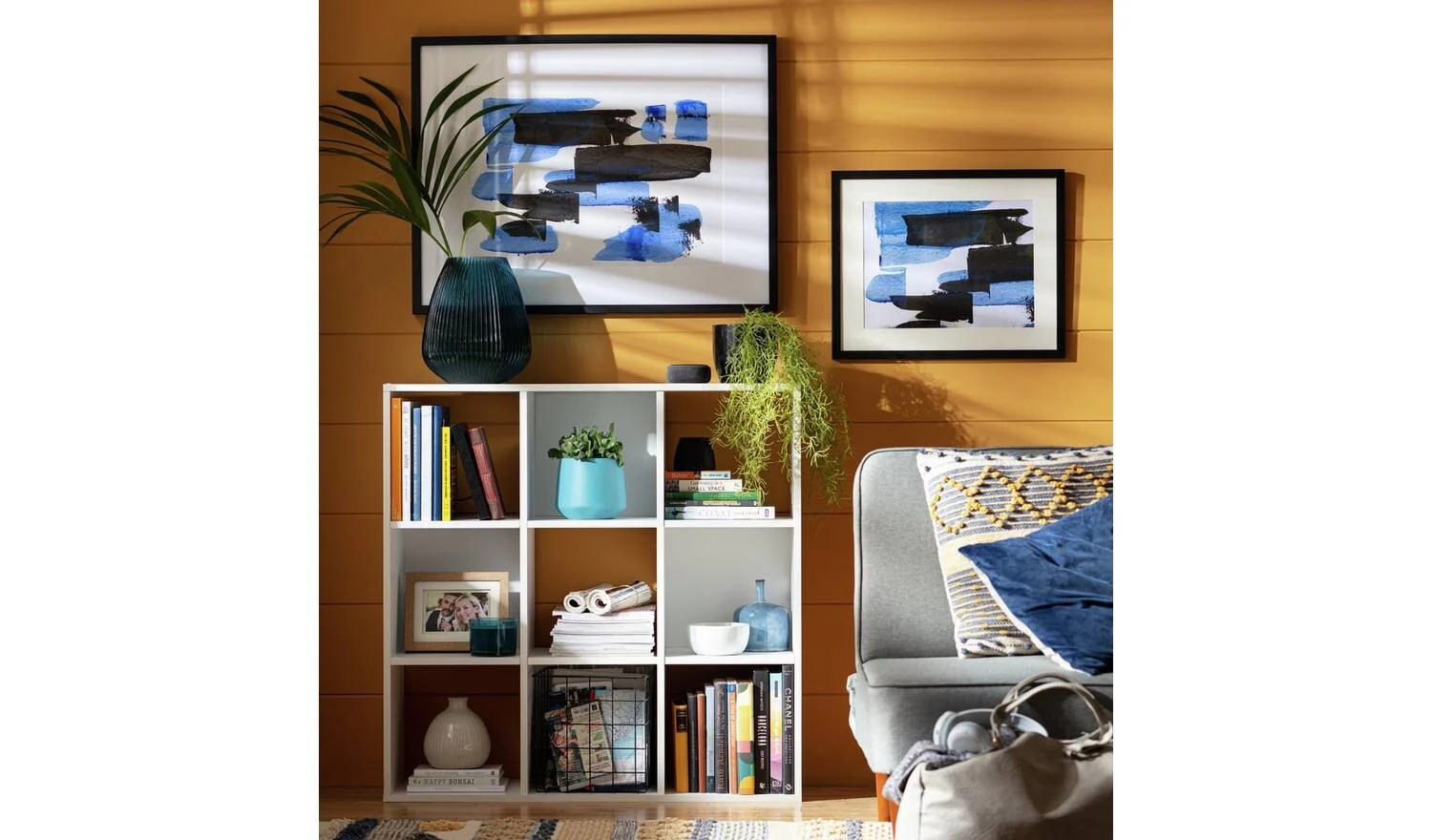 Squares 9 Cube Storage Unit White Modular Organiser Shelf Furniture Modern - Image 3
