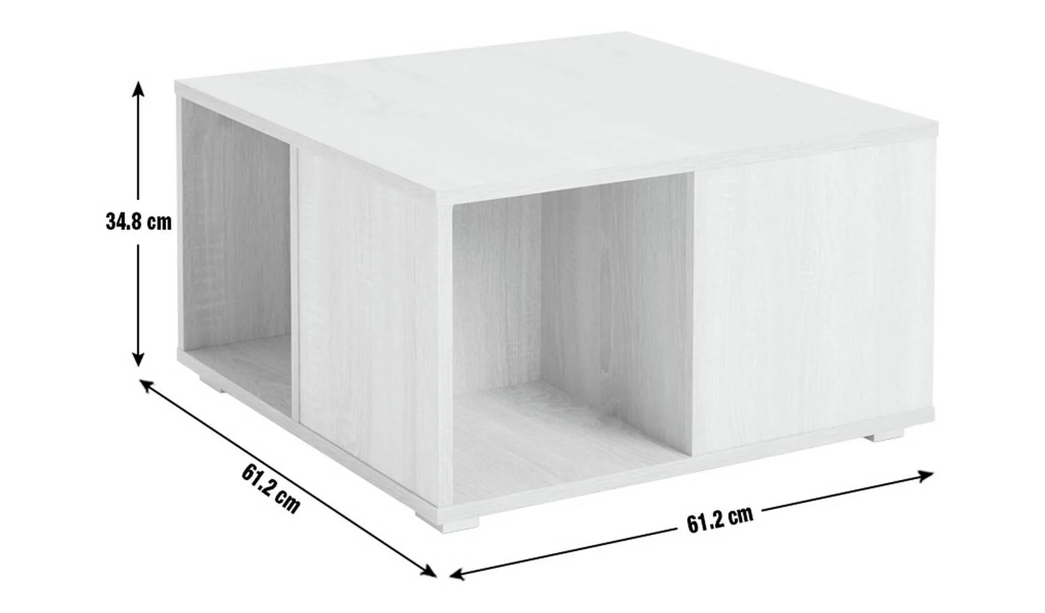Squares Coffee Table Natural Modern Living Room Furniture Storage Organiser - Image 6