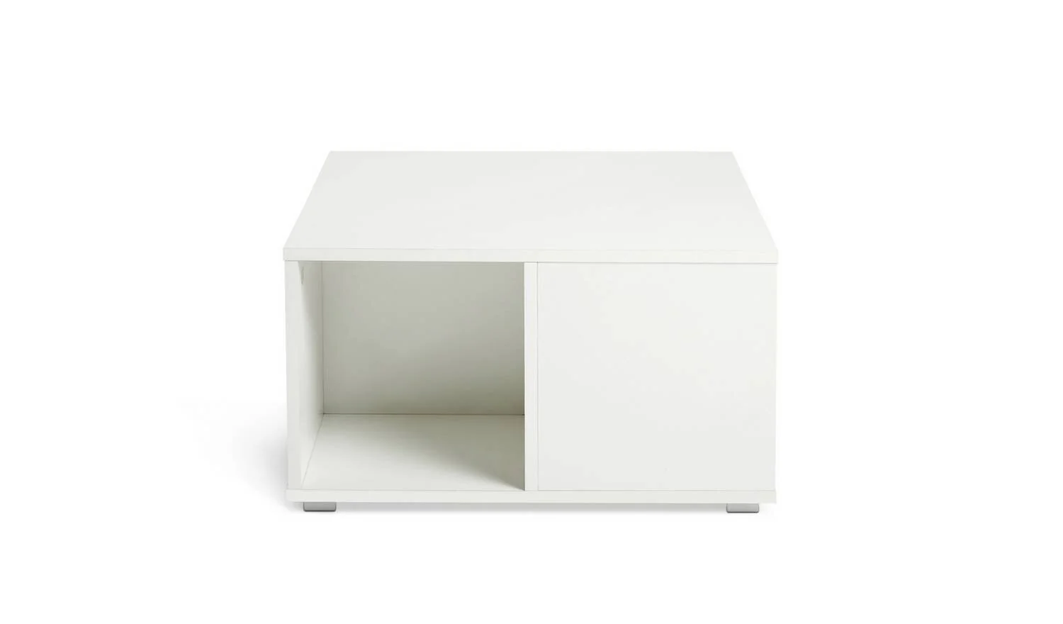 Squares Coffee Table White Modern Living Room Furniture Storage Organiser - Image 3
