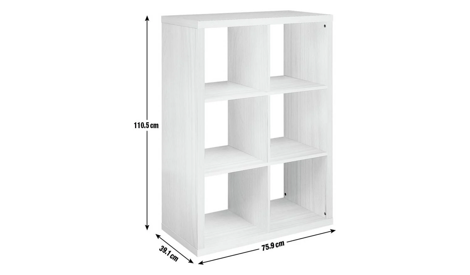 Squares Plus 6 Cube Storage Unit White For Living Room Bedroom - Image 6