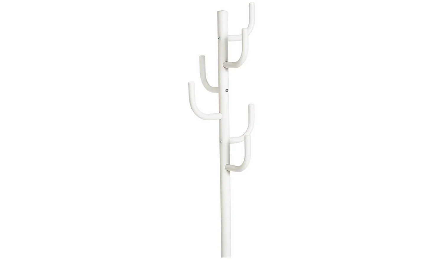 Steel Coat Stand White Hallway Entryway Furniture Organiser - Image 3