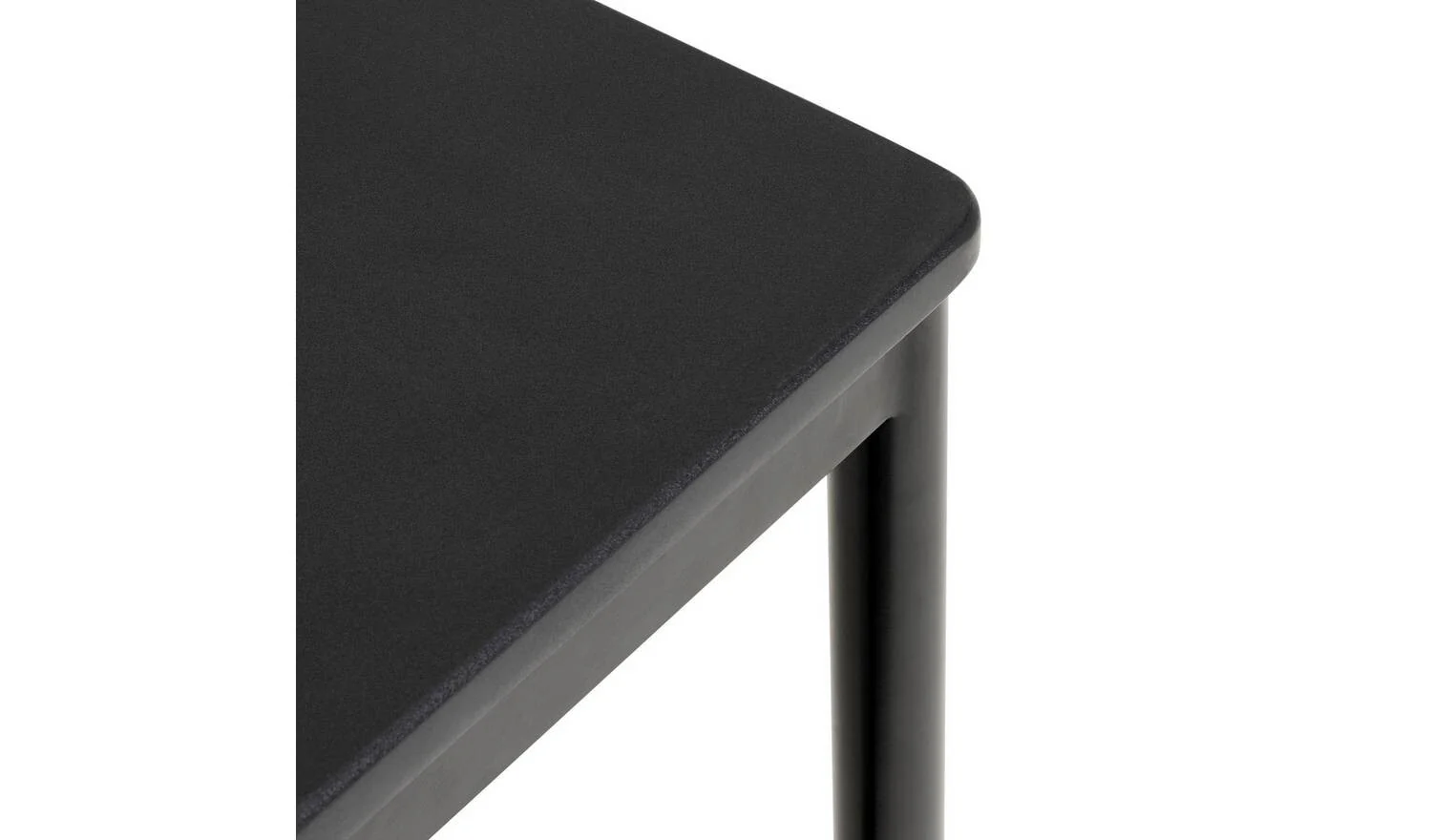 Stella Black Bar Table & 2 Black Stools Compact Space Saving - Image 6