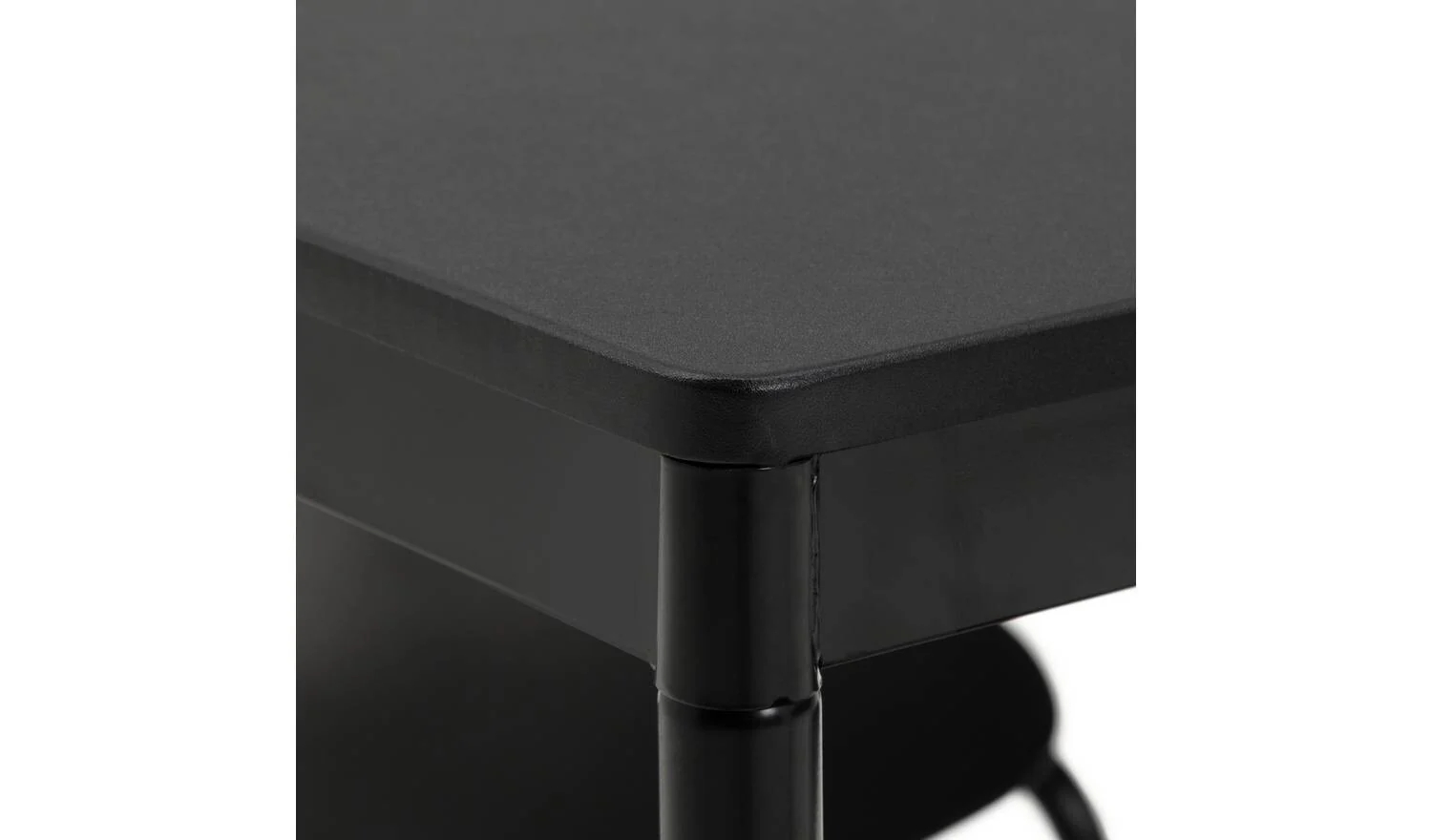 Stella Wood Effect Dining Table & 4 Black Chairs Kitchen Furniture Set - Image 8