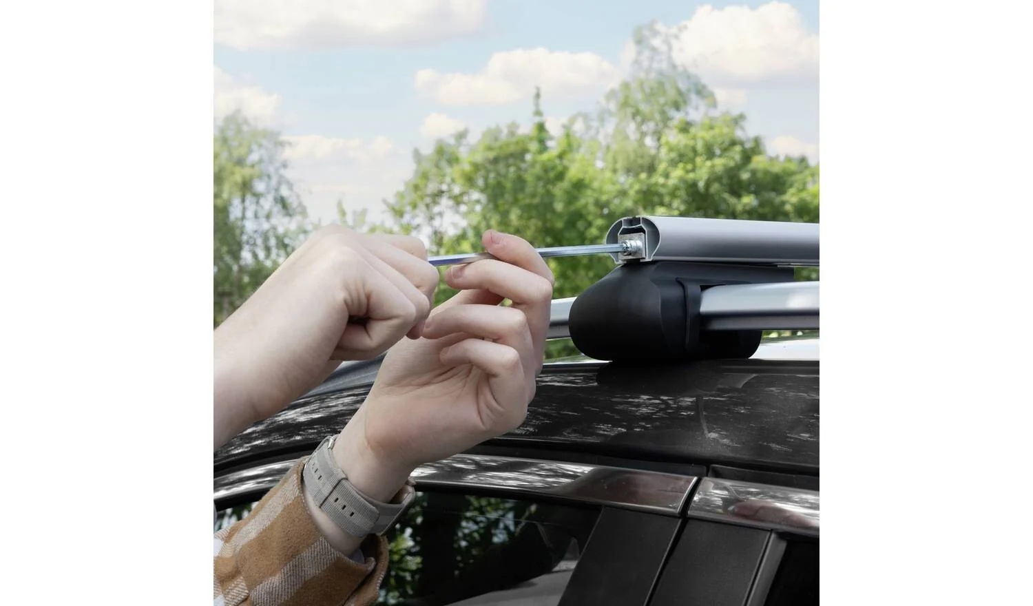Streetwize 135cm Heavy Duty Car Roof Bars Universal Fitment For Luggage - Image 6