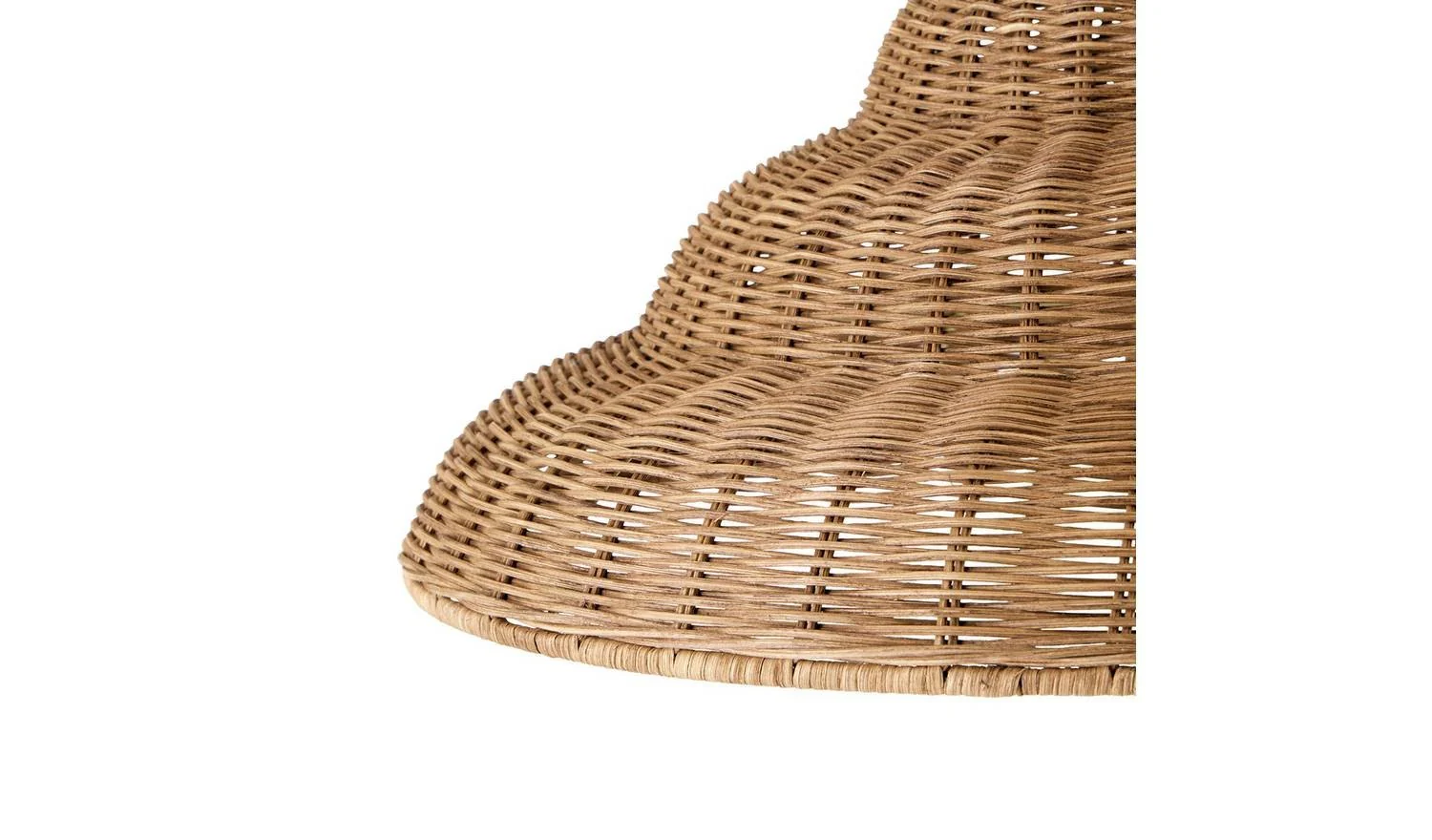 Structured Rattan Natural Easy Fit Lampshade 50cm Modern Boho Lighting - Image 4