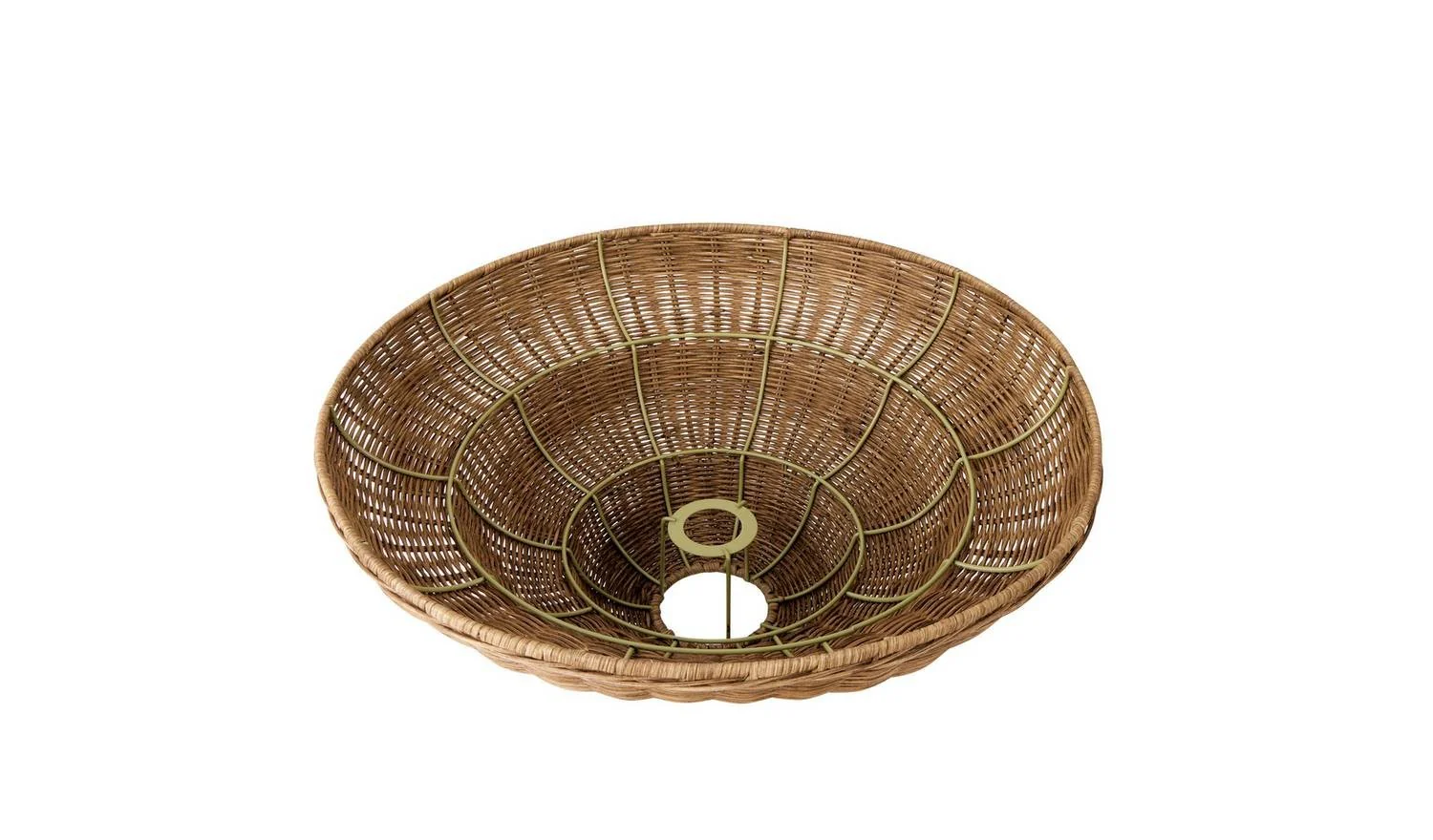 Structured Rattan Natural Easy Fit Lampshade 50cm Modern Boho Lighting - Image 5