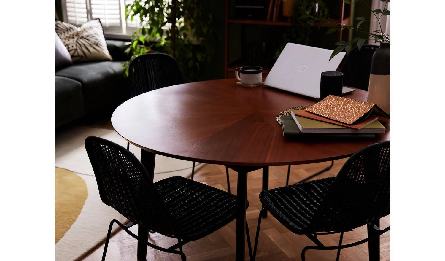 Sunny Wood Effect 4 Seater Dining Table Walnut Stylish and Functional Dining - Image 3