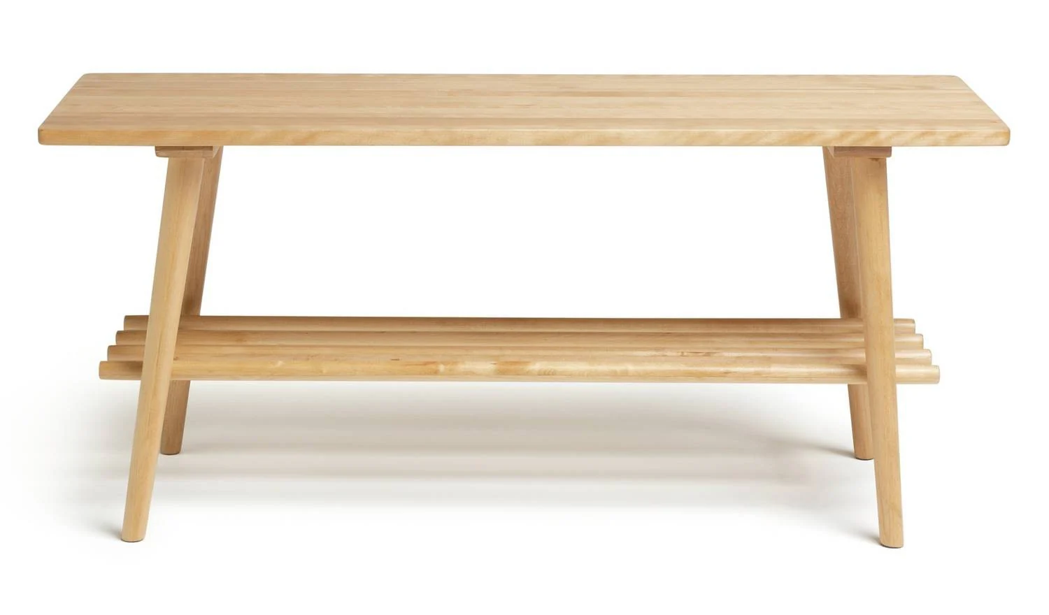 Swen 1 Shelf Shoe Bench Oak Hallway Entryway Furniture Organiser - Image 4