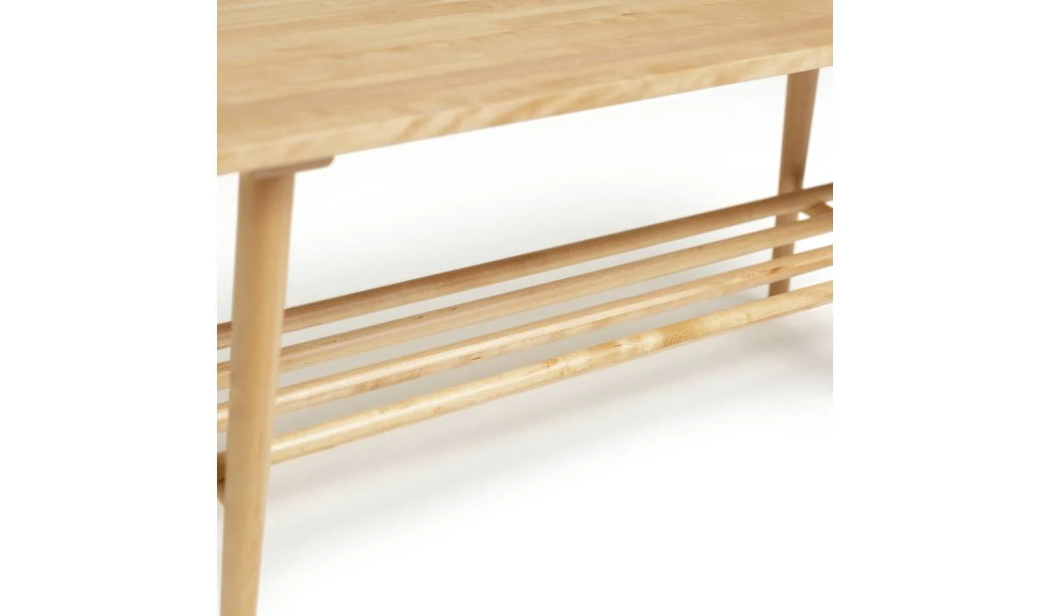 Swen 1 Shelf Shoe Bench Oak Hallway Entryway Furniture Organiser - Image 8