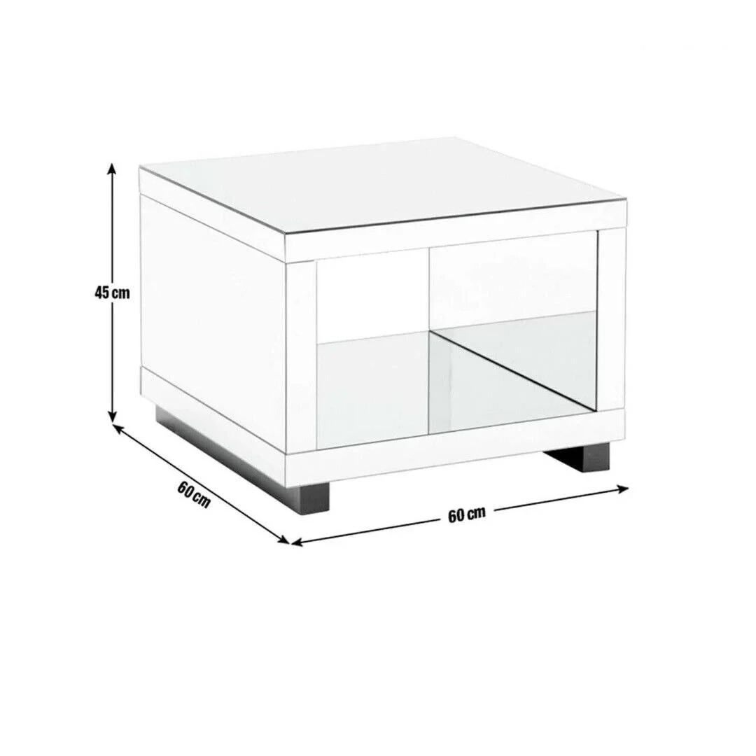 Sylvie Mirrored Coffee Table Modern and Elegant Living Room Accent Furniture - Image 3