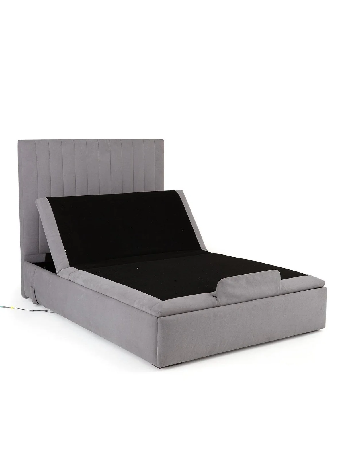 Talia King Adjustable Massage Bed Frame Grey | Remote Control | Storage Drawers - Image 3