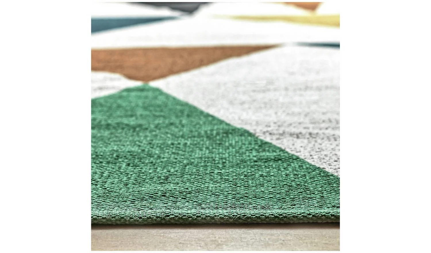 Tate Geometric Cotton Flatweave Rug 140x200cm Patterned Living Room - Image 3