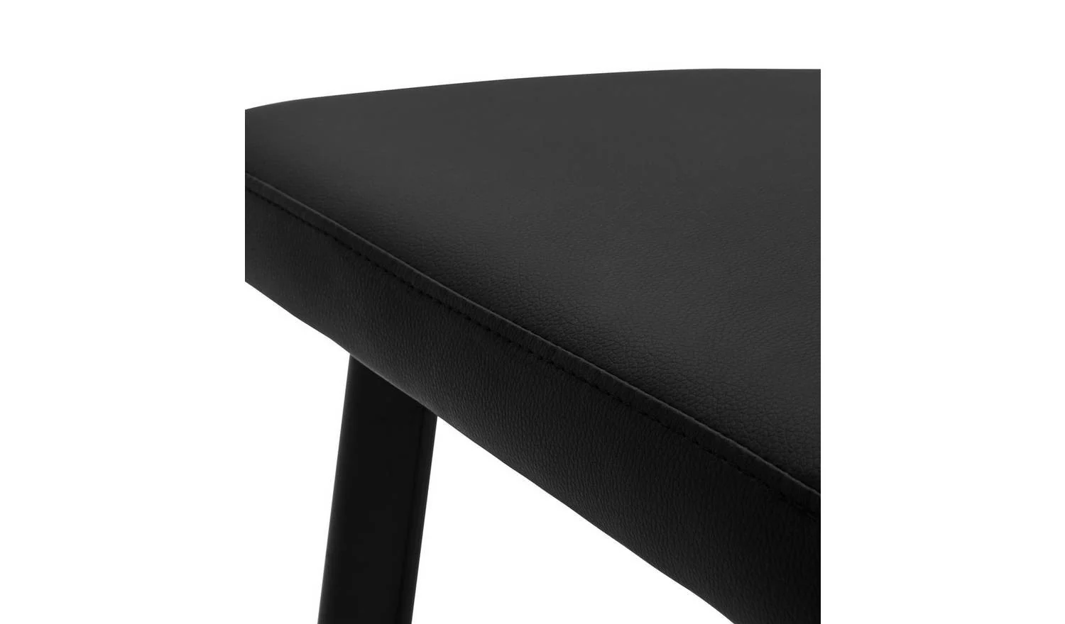 Tayla Black Dining Table & 4 Black Stools Modern Kitchen Furniture Set - Image 10