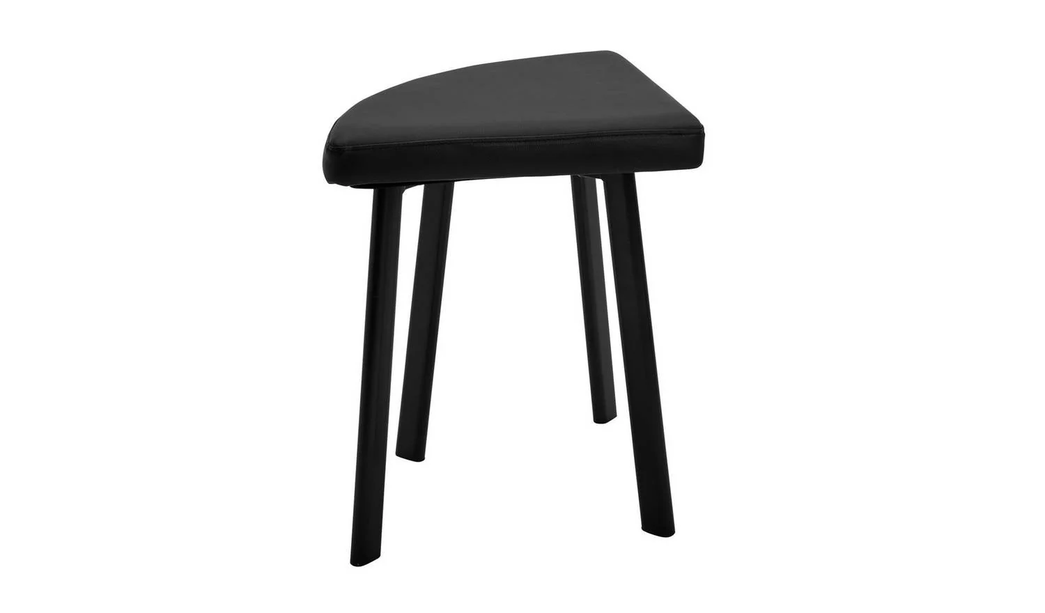 Tayla Black Dining Table & 4 Black Stools Modern Kitchen Furniture Set - Image 7