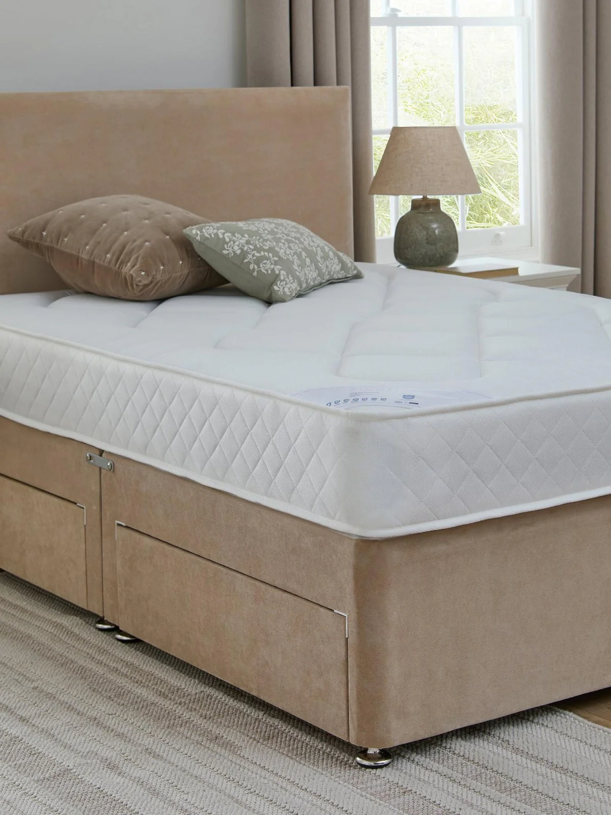Tivoli Quilted Comfort Mattress King 150x200 Medium Firm Open Coil - Image 2