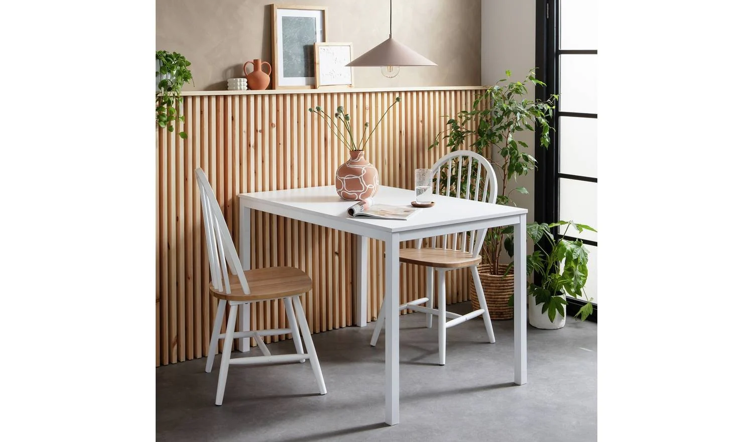 Toby 4 Seater Dining Table White Kitchen Furniture Compact - Image 3