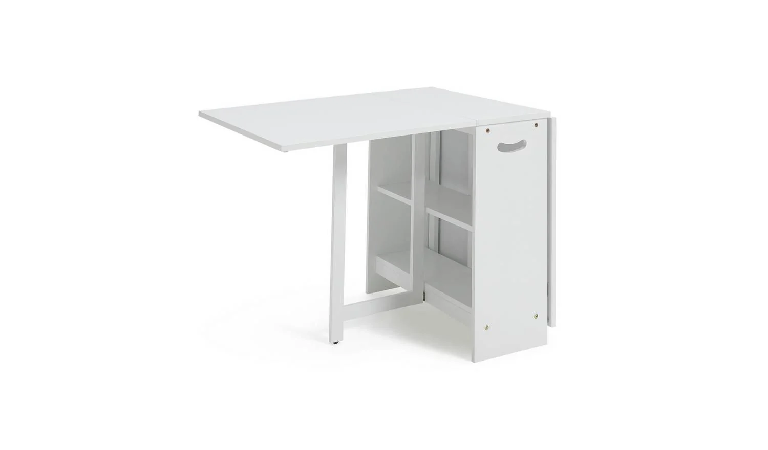 Toby Folding 4 - 6 Seater Dining Table White Compact Extending Design - Image 8